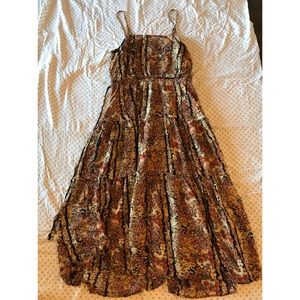 Free People, floral multi color maxi dress